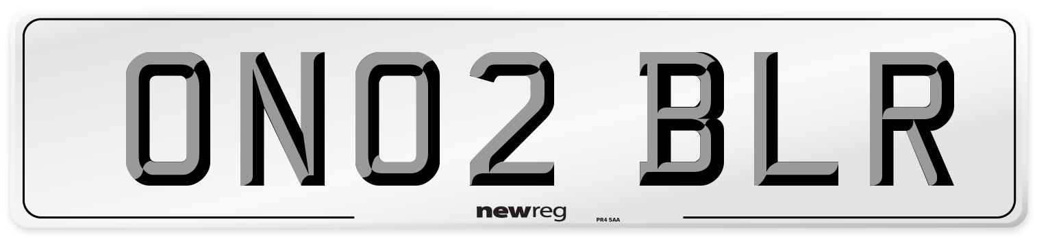ON02 BLR Number Plate from New Reg